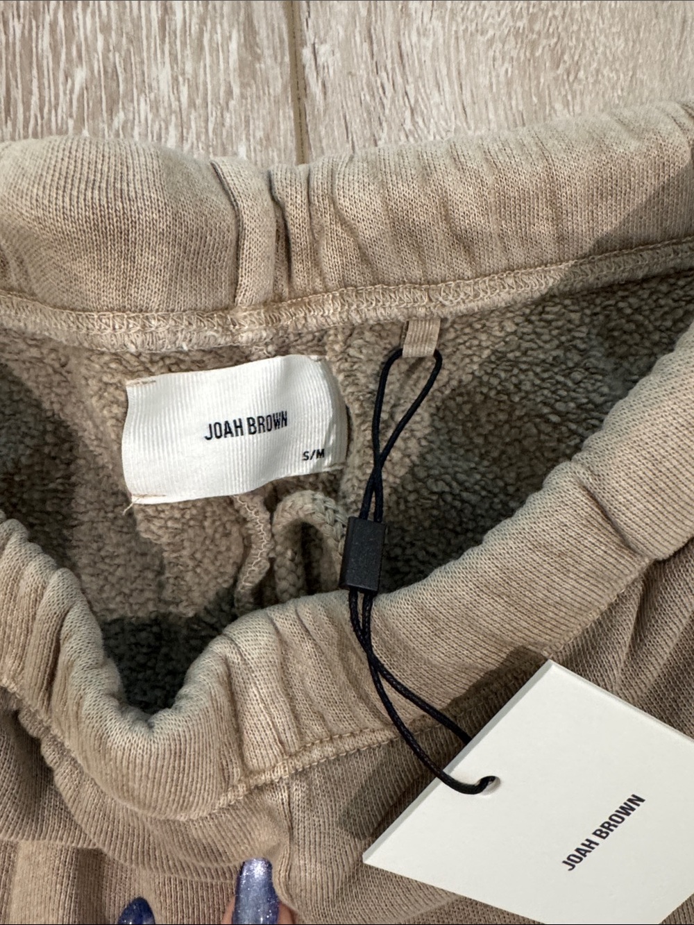 112. NWT Joah Brown Empire Jogger in sand French terry - Picture 4 of 4